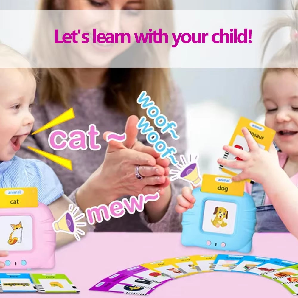 Interactive Talking Flashcards for Preschool Kids - Fun Early Education Learning Toy with English Audio Book Features!