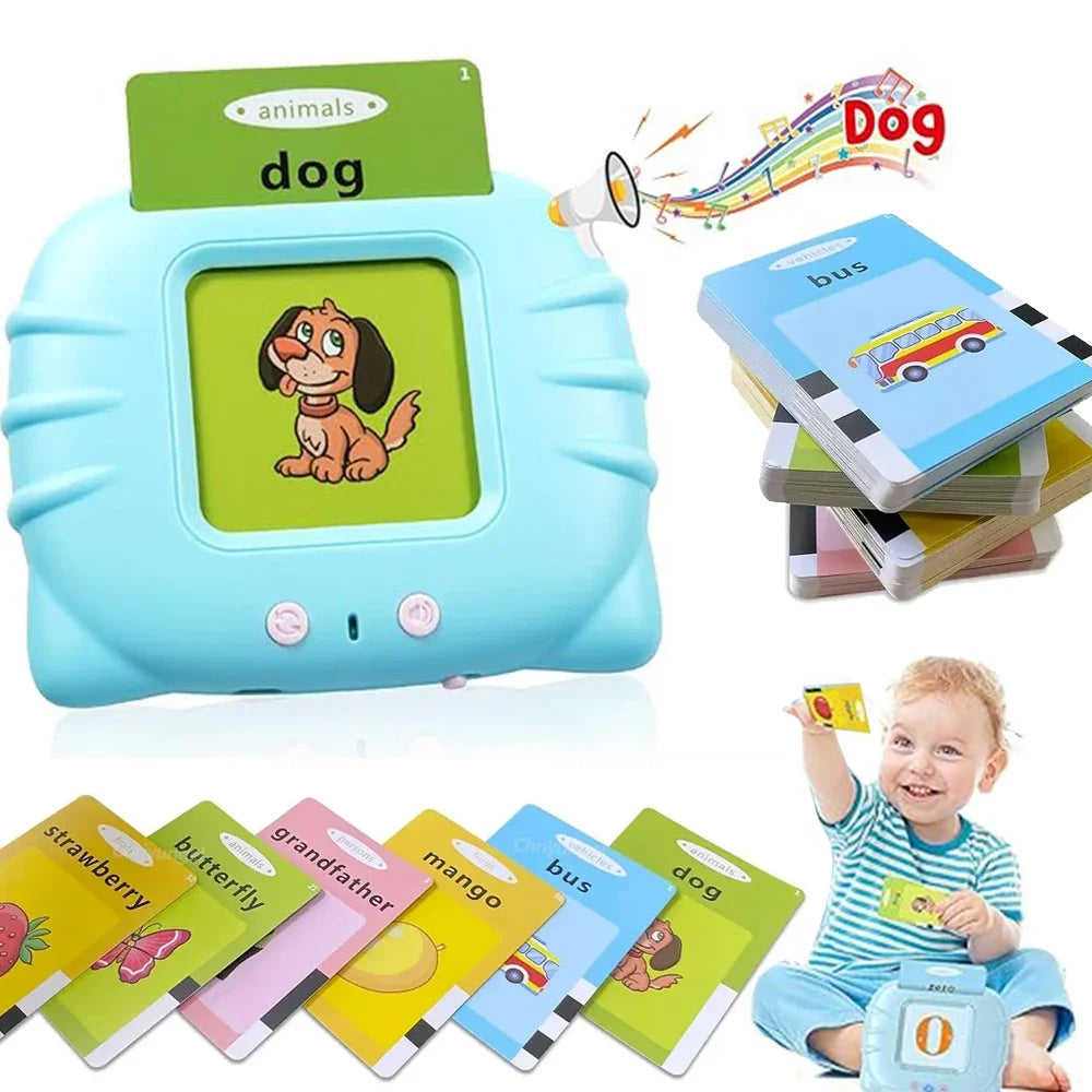 Interactive Talking Flashcards for Preschool Kids - Fun Early Education Learning Toy with English Audio Book Features!